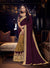 Wine Embroidered Silk Saree with Wine Blouse - VANYA