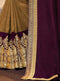 Wine Embroidered Silk Saree with Wine Blouse - VANYA