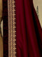 Maroon Embroidered Saree with Cream Designer Embroidered Blouse - VANYA