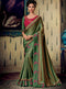 Multicolor Embroidered Saree with Rani Pink Designer Embroidered Blouse - VANYA