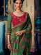 Multicolor Embroidered Saree with Rani Pink Designer Embroidered Blouse - VANYA