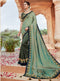 Vanya Zari Embroidered Women Woven Silk Saree Green with Green Embroidered Blouse Designer Saree - VANYA