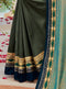 Vanya Zari Embroidered Women Woven Silk Saree Green with Green Embroidered Blouse Designer Saree - VANYA