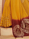 Vanya Zari Woven Yellow Silk Saree with Maroon Designer Woven Blouse