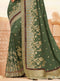 Vanya Zari Woven Green Silk Saree with Maroon Designer Woven Blouse