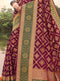 Vanya Zari Woven Maroon Silk Saree with Green Designer Woven Blouse