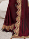 Vanya Zari Embroidered Women Woven Silk Saree Maroon with Maroon Embroidered Blouse Designer Saree - VANYA