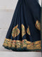 Vanya Zari Embroidered Women Woven Silk Saree Dark Blue with Red Embroidered Blouse Designer Saree