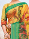 Sunset Yellow Digital Print Silk Georgette Saree In Beautiful Traditonal Motifs - VANYA