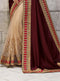 maroon silk saree, satin party wear saree